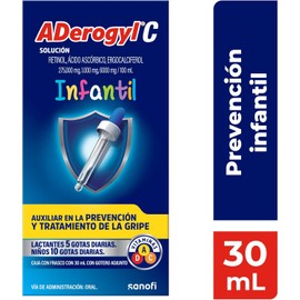 ADerogyl C Children's Liquid Multivitamin Drops with Vitamins A C D - 30 ml