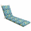 Pillow Perfect Paisley Indoor/Outdoor Solid Back Chaise Lounge Cushion with