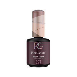 Pink Gellac Shellac Gel Nail Polish 15 ml for UV LED Lamp 257 Burnt Taupe Brown Gel Nail Polish for UV Nail Lamp Pink LED Nail Polish Gel Polish Nail Gel