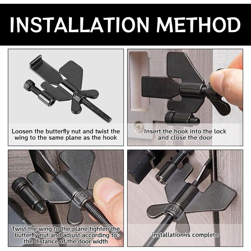Portable Door Lock Hardware, Safety Security Tool Home Hotel Travel,