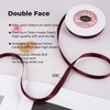 VATIN 22mm Double Faced Polyester Satin Ribbon Wine - 23