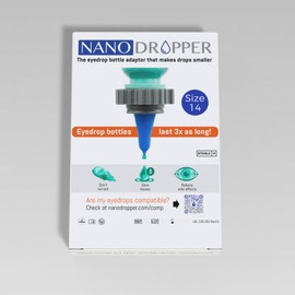 NANODROPPER SIZE 14 Adaptor for Eyedrop Bottles - Volume Reducing Adaptor to Extend Bottle Life