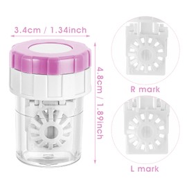 WLLHYF 3 Pcs Kontaktlinsenreinigungsmaschine, Kontaktlinsenbehälter manuell tragbar Augenkontakte farbige Linsen schnelle Reinigung weich und bequem Weihnachten Farbe Kontakte für Augen