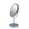 Indecor Home Free Standing Double Sided Metal Mirror, Oval, Chrome