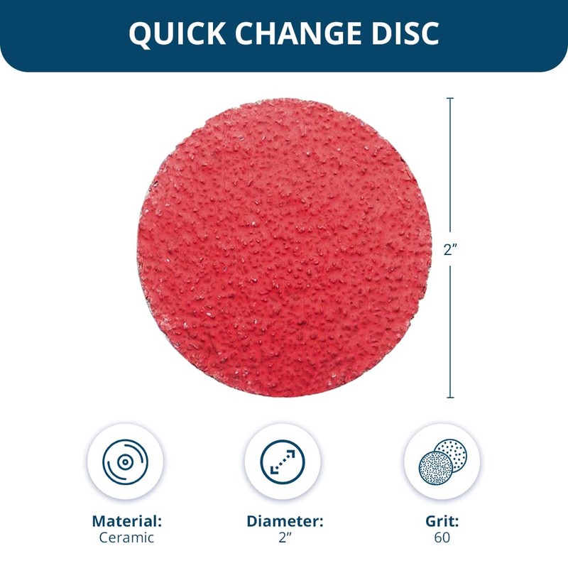 Benchmark Abrasives 2 Inch Sanding Discs Quick Change Ceramic -
