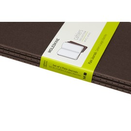 Moleskine CH018P2 Large Plain Cahier Journal - Coffee Brown (Pack of 3)
