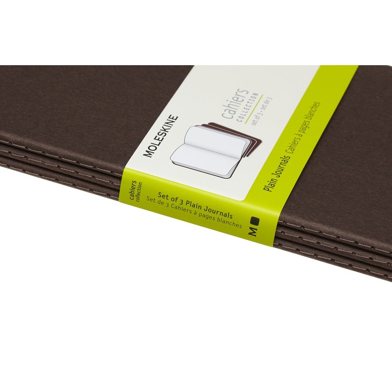Moleskine CH018P2 Large Plain Cahier Journal - Coffee Brown (Pack