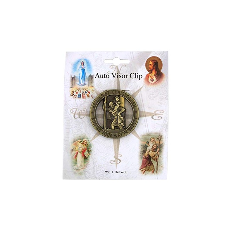 HIR Round Bronze Saint St Christopher Go Your Way in