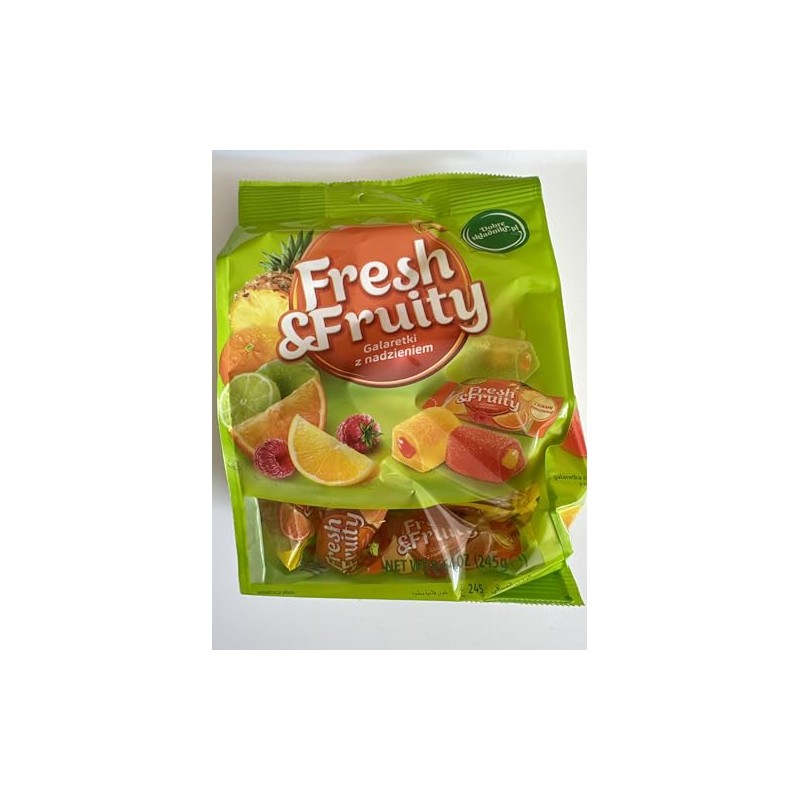 Wawel Fresh & Fruity Jellies - Orange, Pineapple, Lemon, Lime