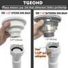 TGEOND Flexible P-Trap 1-1/2""with 1-1/4"" Adapter, Adjustable Sink Drain Pipe
