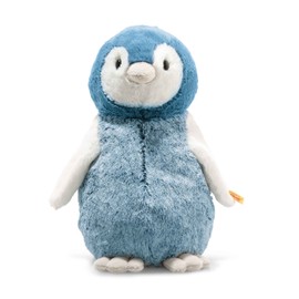 Steiff Paule Penguin Cuddly Toy, Cute Stuffed Toy with Plastic Eyes, Children, Boys & Girls, Soft Cuddly Friends, Plush Toy, 30 cm, Blue, 063961