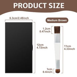 Sularpek Hairline Powder, Root Cover Up, Root Touch Up Powder, Resistant Hair Loss Concealer Set, for Thinning Hair for Women and Men, Eyebrows, Beard Line, 6.5g, Medium Brown