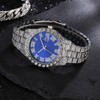 HUNRUY Hip Hop Watches for Men Iced-Out Bling Diamond Luxury