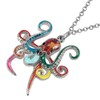 DOWAY Cute Ocean Huge Squid Octopus Gifts Floral Enamel Octopus