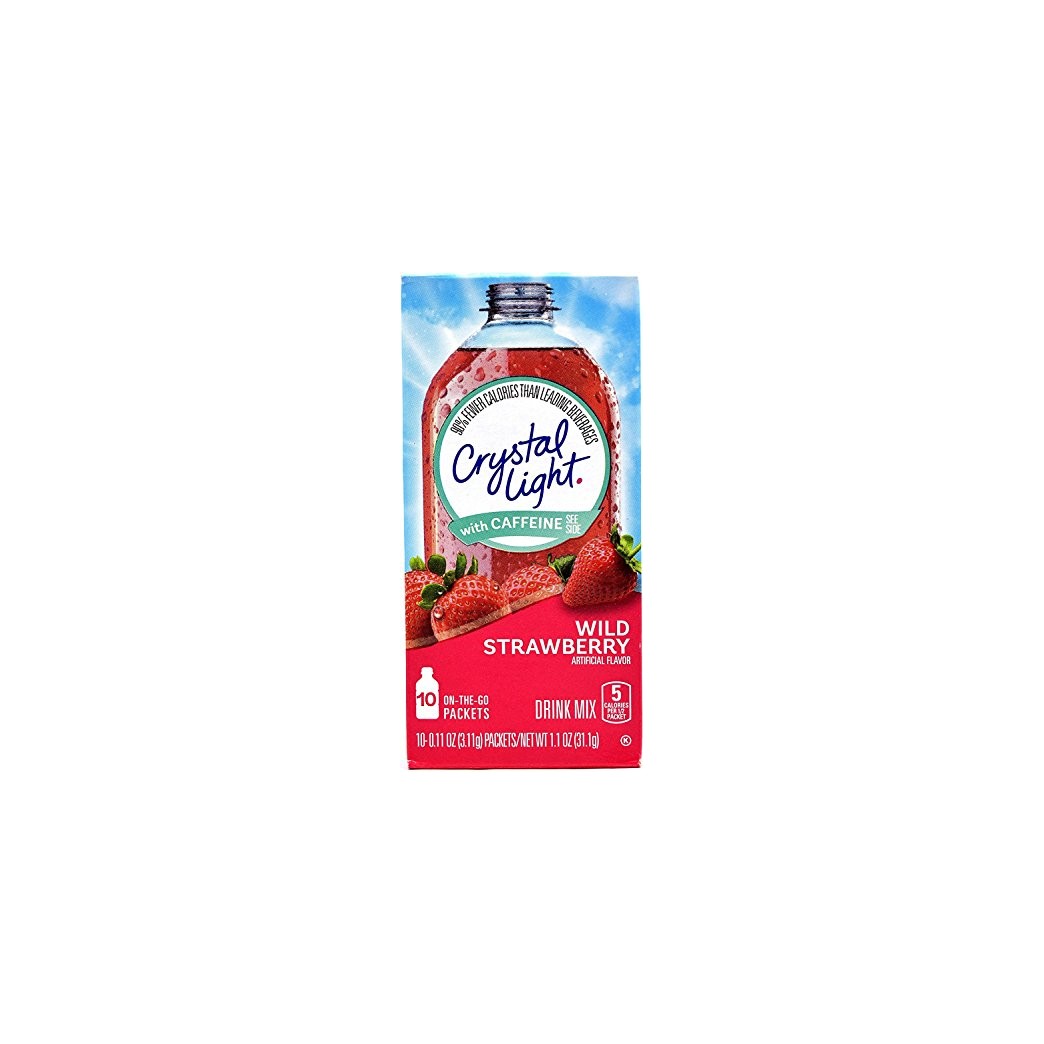 Crystal Light On The Go Wild Strawberry Energy Drink Mix- 10 CT
