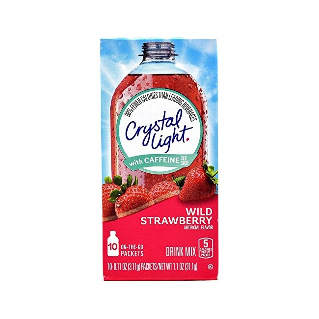 Crystal Light On The Go Wild Strawberry Energy Drink Mix- 10 CT