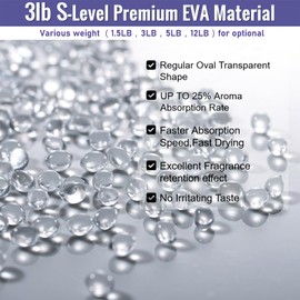 MUBYOK 3lb Premium Unscented Aroma Beads for DIY Car Freshies Bulk Supplies,Fragrance-Free EVA Beads for Adding Your Own Scent