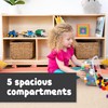 SPARK & WOW 5-Compartment Solid Wood Storage Cabinet - Toy