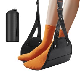 Foot Hammock for Plane Travel or Airplane Foot Hammock is Comfy Foot Hanger Airplane, Foot Sling for Airplane Travel for Relax Your Feet, Under Desk Flight Foot Leg Sling (1 Pack)