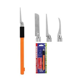 Dilwe Mini Hand Saw, Model Tool Hobby Hand Saw Kit Set with 3 Interchangeable Saw Blades for Model DIY Tool