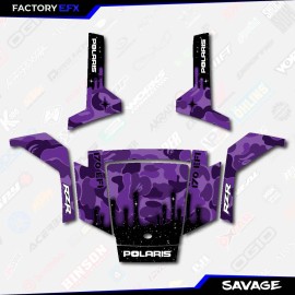 Factory EFX Inc Purple Savage Camo Graphics kit fits Polaris Rzr170 RZR 170 2010-2021