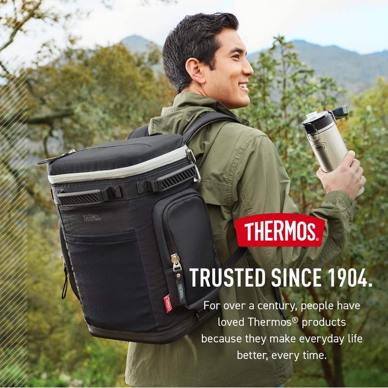 THERMOS ICON Series, 18 Can Backpack Cooler, Glacier