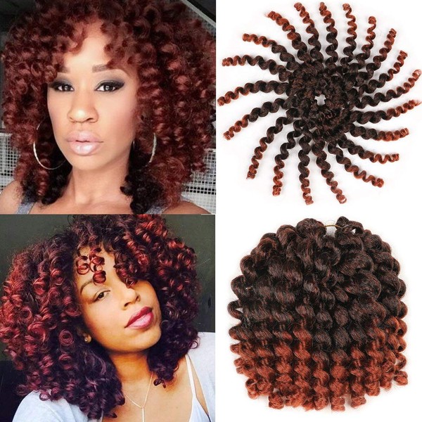 8 Inch 6 Pcs Synthetic Crochet Braids 20 Strands Wand