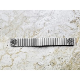 NICKSTON Engraved Strap Band Compatible with Garmin Venu 2 Vivoactive 4 and Forerunner 255 Music Silver Stainless Steel Bracelet S-AS1 (6" (152mm) Wrist Size)