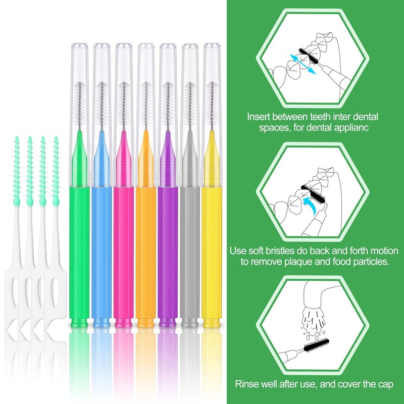 Zopeal 250 Pcs Interdental Brush for Braces Disposable Braces Flossers