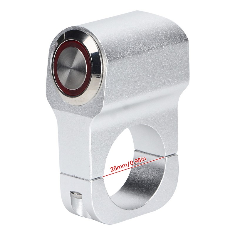 25mm/0.98in Waterproof Steel Spotlights Handlebar Headlight Switch for Motorcycle Bicycle