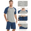 NACHILA Men's Pajamas Set-Viscose Made from Bamboo, Sleepwear Raglan Pj