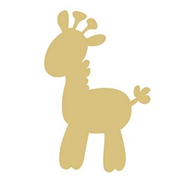 Giraffe Cutout Unfinished Wood Nursery Zoo Animal Wildlife Door Hanger MDF Shape Canvas Style 3 (24")