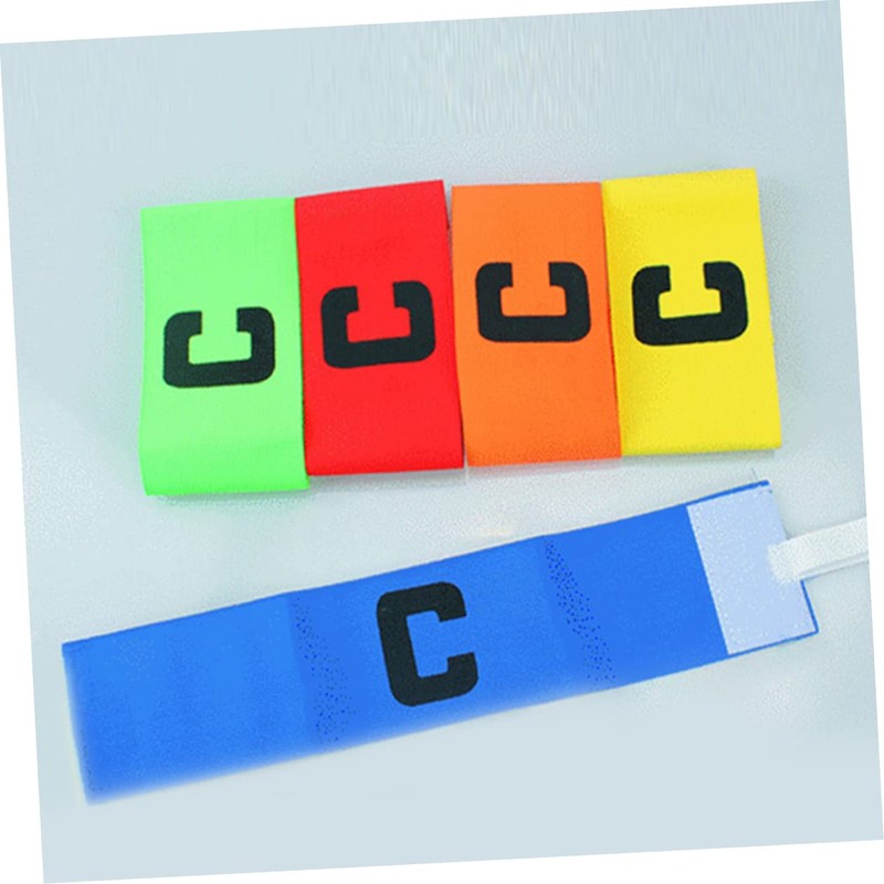 BIUDECO 5 Pcs Wear Resistant Captain Armbands for Soccer Arm