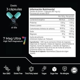 ETERNAL NUTRITION Seven Mag Ultra Magnesio Complex 7 en 1 Puro (200 Caps)