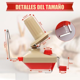 Enrollador de Bola de Hilo, Yarn Ball Winder, Rollo de Hilo de Tejer Operado a Mano, Soporte para Enrollador de Lana, Hilo de Cuerda de Rollo de Tejido de Mano Portátil, Manual Rollo de Hilo de Hilo