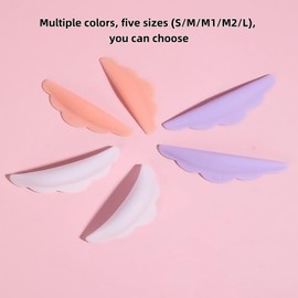Nuyiuieo Lash Lift Shield, Eyelash Curler Pads, Reusable Eyelash Lift Pads for 5 Pairs - 5 Sizes (S/M/M1/M2/L)