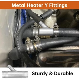 mscrp 1 Set 1" to 5/8 CAB Heater Y Fitting Compatible For UTV SXS RZR CAN AM Polaris