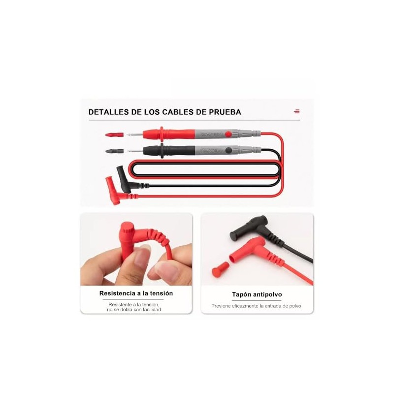 Kit Multímetro 4 in 1 con Pinza, Detector Voltaje y