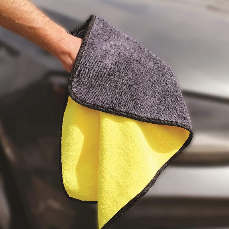 6PCS 800GSM Microfibre Car Drying Towel Cleaning Cloth Microfiber Glass