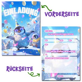 Vielucks® 15 x Film Genre Invitation Cards – DIN A6 – Original – with Sticker, Invitation Cards Children's Birthday Girl Boy, Birthday Invitations, Party Decoration, Invitation First Day at School