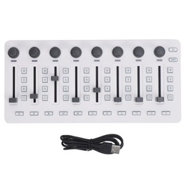 MIDI Controller Mixer 8 Push Buttons 43 Control Keys 8 Knobs USB Bluetooth MIDI Mixing Console