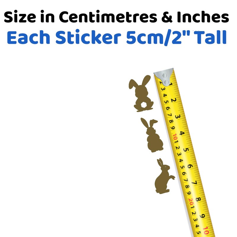 11 x Cute Bunny Rabbit Silhouette Waterproof Sticker Pack -