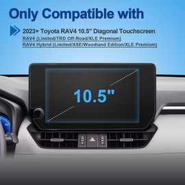 Coleya Anti-Glare Matte Screen Protector for 2023-2025 Toyota RAV4 (Limited/TRD Off-Road/XSE/XLE Premiumn)10.5-in Touchscreen,9H Tempered Glass 2024 2025 RAV4 Hybrid Accessories Anti-Fingerprint 10.5"