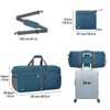 WANDF Travel Duffle Bag 65L Shoes Compartment Foldable Overnight Weekender