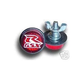 GSXR Tag Bolts \ Reflectors   Red      SUZUKI GSXR 600 750 1000