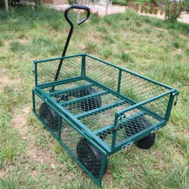 Green Wagon Cart Garden Cart Trucks for Easy Firewood Transport for CampingColor: as Pic Color