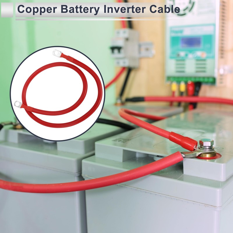 RATCHROLL 1 Pc Universal Battery Inverter Cable 3/8" Lug 5/16"