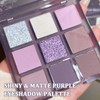 Dreamy Purple Eyeshadow Palette for Women -Matte & Glitter Shades,