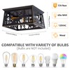 MLGB Rustic Bear Flush Mount Ceiling Light Fixture, Farmhouse Vintage