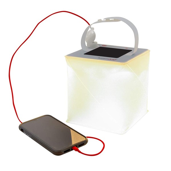 LuminAID 2-in-1 Solar Camping Lantern and Phone Charger - Inflatable LED Lamp for Camping, Hiking and Travel - Emergency Light for Power Outages, Hurricane, Survival Kits - As Seen on Shark Tank